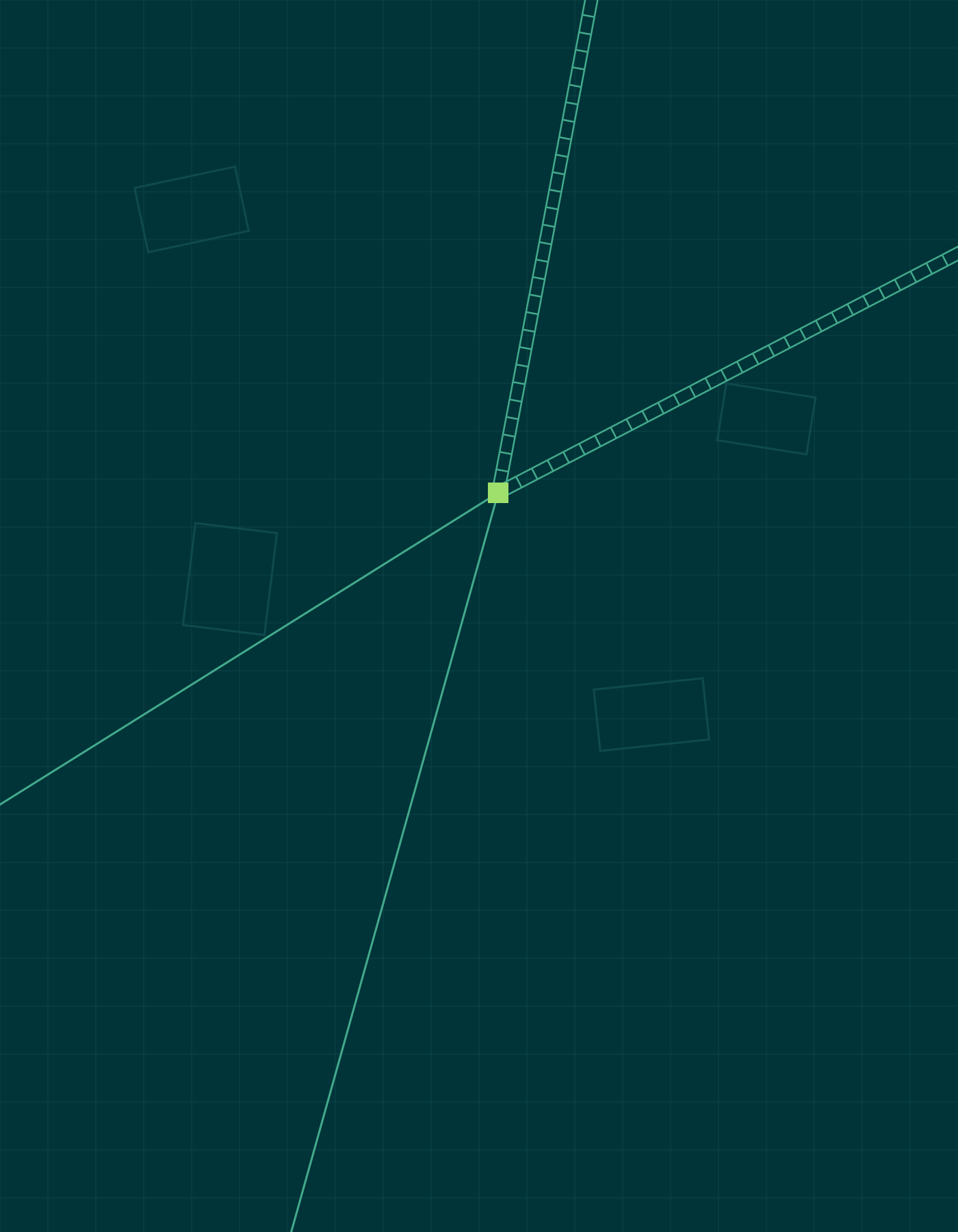 Nagpur at the crossing of the corridors, drawn as a plan.